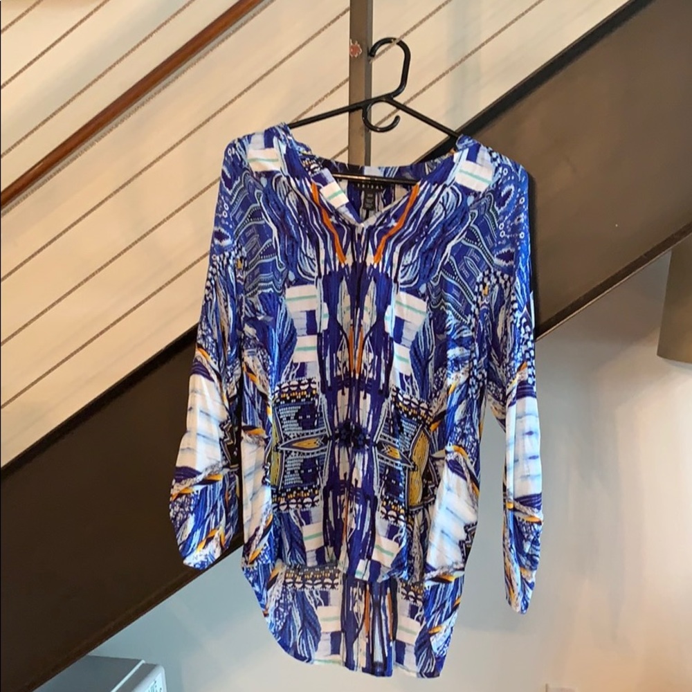 Long silky formal shirt